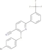 2-[(4-Bromophenyl)sulfanyl]-6-[3-(trifluoromethyl)phenyl]nicotinonitrile