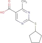 2-(Cyclopentylsulfanyl)-4-methylpyrimidine-5-carboxylic acid