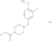 2-Chloro-1-{4-[(3-fluoro-4-methoxyphenyl)methyl]piperazin-1-yl}ethan-1-one hydrochloride