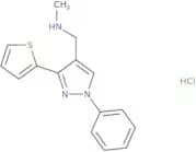 Methyl({[1-phenyl-3-(thiophen-2-yl)-1H-pyrazol-4-yl]methyl})amine hydrochloride