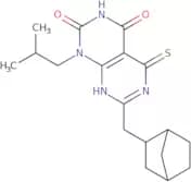 7-{Bicyclo[2.2.1]heptan-2-ylmethyl}-1-(2-methylpropyl)-5-sulfanyl-1H,2H,3H,4H-[1,3]diazino[4,5-d]p…