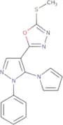 2-(Methylsulfanyl)-5-[1-phenyl-5-(1H-pyrrol-1-yl)-1H-pyrazol-4-yl]-1,3,4-oxadiazole