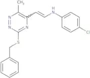 N-(2-(3-(Benzylsulfanyl)-6-methyl-1,2,4-triazin-5-yl)vinyl)-4-chloroaniline