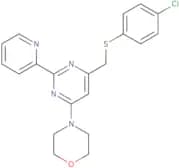 4-(6-(((4-Chlorophenyl)sulfanyl)methyl)-2-(2-pyridinyl)-4-pyrimidinyl)morpholine