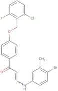 3-(4-Bromo-3-methylanilino)-1-[4-[(2-chloro-6-fluorophenyl)methoxy]phenyl]prop-2-en-1-one