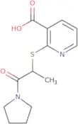 2-{[1-Oxo-1-(pyrrolidin-1-yl)propan-2-yl]sulfanyl}pyridine-3-carboxylic acid