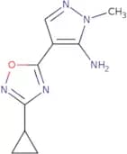 4-(3-Cyclopropyl-1,2,4-oxadiazol-5-yl)-1-methyl-1H-pyrazol-5-amine