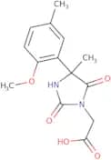 2-[4-(2-Methoxy-5-methylphenyl)-4-methyl-2,5-dioxoimidazolidin-1-yl]acetic acid