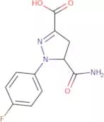 5-Carbamoyl-1-(4-fluorophenyl)-4,5-dihydro-1H-pyrazole-3-carboxylic acid
