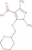 1,3-Dimethyl-5-(oxan-2-ylmethoxy)-1H-pyrazole-4-carboxylic acid
