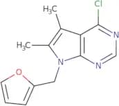 4-Chloro-7-(furan-2-ylmethyl)-5,6-dimethyl-7H-pyrrolo[2,3-d]pyrimidine