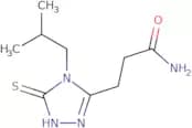 3-[4-(2-Methylpropyl)-5-sulfanyl-4H-1,2,4-triazol-3-yl]propanamide