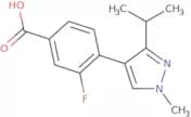 3-Fluoro-4-[1-methyl-3-(propan-2-yl)-1H-pyrazol-4-yl]benzoic acid