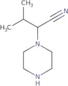 3-Methyl-2-(piperazin-1-yl)butanenitrile