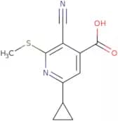 3-Cyano-6-cyclopropyl-2-(methylsulfanyl)pyridine-4-carboxylic acid