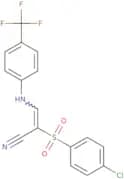 2-((4-chlorophenyl)sulfonyl)-3-((4-(trifluoromethyl)phenyl)amino)prop-2-enenitrile