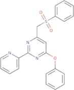 [6-Phenoxy-2-(2-pyridinyl)-4-pyrimidinyl]methyl phenyl sulfone