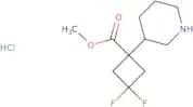 Methyl 3,3-difluoro-1-(piperidin-3-yl)cyclobutane-1-carboxylate hydrochloride