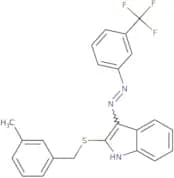 2-[(3-Methylbenzyl)sulfanyl]-3H-indol-3-one N-[3-(trifluoromethyl)phenyl]hydrazone