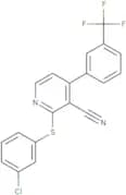 2-[(3-Chlorophenyl)sulfanyl]-4-[3-(trifluoromethyl)phenyl]nicotinonitrile