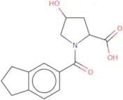 1-(2,3-Dihydro-1H-indene-5-carbonyl)-4-hydroxypyrrolidine-2-carboxylic acid