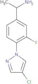 1-[4-(4-Chloro-1H-pyrazol-1-yl)-3-fluorophenyl]ethan-1-amine