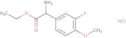Ethyl 2-amino-2-(3-fluoro-4-methoxyphenyl)acetate hydrochloride