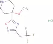 4-Methoxy-4-[3-(2,2,2-trifluoroethyl)-1,2,4-oxadiazol-5-yl]piperidine hydrochloride