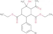 1,3-Diethyl 4-acetyl-2-(3-bromophenyl)-5-hydroxy-5-methylcyclohexane-1,3-dicarboxylate