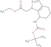 Ethyl 2-(7-{[(tert-butoxy)carbonyl]amino}-4,5,6,7-tetrahydro-1H-indazol-1-yl)acetate