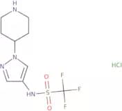 1,1,1-Trifluoro-N-[1-(piperidin-4-yl)-1H-pyrazol-4-yl]methanesulfonamide hydrochloride