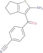4-{2-Amino-4H,5H,6H-cyclopenta[b]thiophene-3-carbonyl}benzonitrile