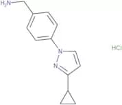[4-(3-Cyclopropyl-1H-pyrazol-1-yl)phenyl]methanamine hydrochloride