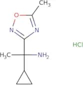 1-Cyclopropyl-1-(5-methyl-1,2,4-oxadiazol-3-yl)ethan-1-amine hydrochloride