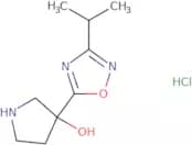 3-[3-(Propan-2-yl)-1,2,4-oxadiazol-5-yl]pyrrolidin-3-ol hydrochloride