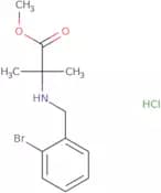 Methyl 2-{[(2-bromophenyl)methyl]amino}-2-methylpropanoate hydrochloride