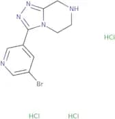 3-Bromo-5-{5H,6H,7H,8H-[1,2,4]triazolo[4,3-a]pyrazin-3-yl}pyridine trihydrochloride