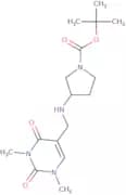 tert-Butyl 3-{[(1,3-dimethyl-2,4-dioxo-1,2,3,4-tetrahydropyrimidin-5-yl)methyl]amino}pyrrolidine-1…