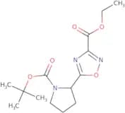 Ethyl 5-{1-[(tert-butoxy)carbonyl]pyrrolidin-2-yl}-1,2,4-oxadiazole-3-carboxylate