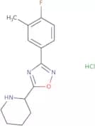 2-[3-(4-Fluoro-3-methylphenyl)-1,2,4-oxadiazol-5-yl]piperidine hydrochloride