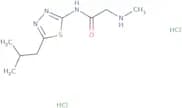 2-(Methylamino)-N-[5-(2-methylpropyl)-1,3,4-thiadiazol-2-yl]acetamide dihydrochloride