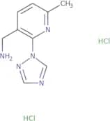 [6-Methyl-2-(1H-1,2,4-triazol-1-yl)pyridin-3-yl]methanamine dihydrochloride