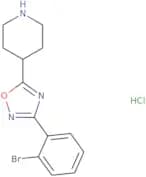4-[3-(2-Bromophenyl)-1,2,4-oxadiazol-5-yl]piperidine hydrochloride