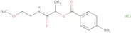 1-[(2-Methoxyethyl)carbamoyl]ethyl 4-aminobenzoate hydrochloride