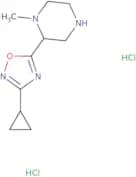 2-(3-Cyclopropyl-1,2,4-oxadiazol-5-yl)-1-methylpiperazine dihydrochloride