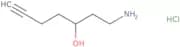 1-Aminohept-6-yn-3-ol hydrochloride