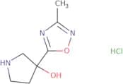 3-(3-Methyl-1,2,4-oxadiazol-5-yl)pyrrolidin-3-ol hydrochloride