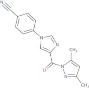 4-[4-(3,5-Dimethyl-1H-pyrazole-1-carbonyl)-1H-imidazol-1-yl]benzonitrile