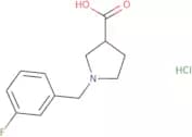 1-[(3-Fluorophenyl)methyl]pyrrolidine-3-carboxylic acid hydrochloride