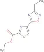Ethyl 4-(3-ethyl-1,2,4-oxadiazol-5-yl)-1,3-thiazole-2-carboxylate